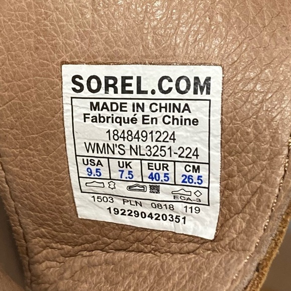 Womans Sorel “Out And About Leather Slides” - Picture 6 of 6